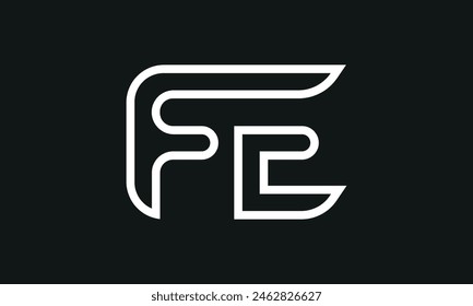 Initial Letter FE Logo Design. FE Logo Design. Creative And Modern FE logo.