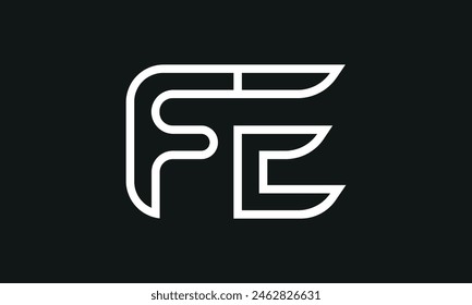 Initial Letter FE Logo Design. FE Logo Design. Creative And Modern FE logo.