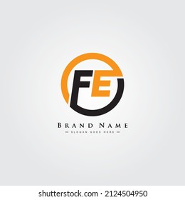 Initial Letter FE Logo, Simple Alphabet Logo