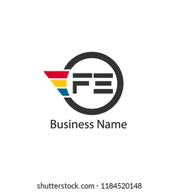 Initial Letter FE Logo Template Design