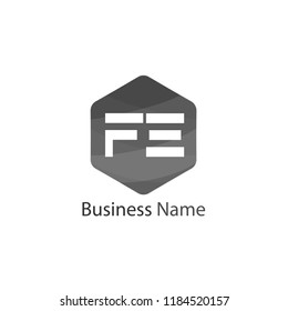 Initial Letter FE Logo Template Design