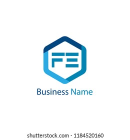 Initial Letter FE Logo Template Design