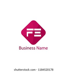 Initial Letter FE Logo Template Design