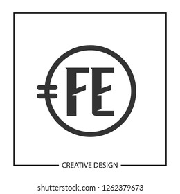 Initial Letter FE Logo Template Design
