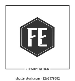 Initial Letter FE Logo Template Design