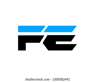 Initial letter FE logo template design
