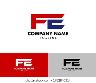 Initial letter FE logo template design