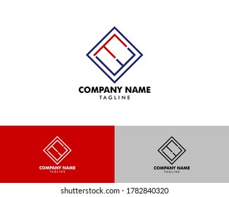 Initial letter FE logo template design