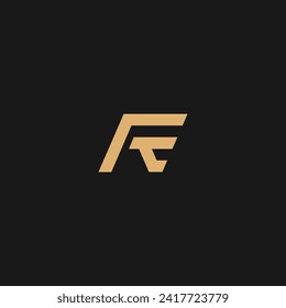 Initial letter FE with logo template design,