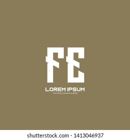 Initial letter FE minimalist art logo vector