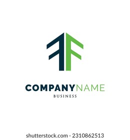 Initial Letter FF Icon Logo Design Template
