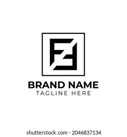 Initial Letter FF logo design template