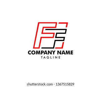 Initial Letter FF Logo Template Design