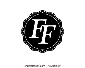 Initial Letter Ff Monogram Logo Black Stock Vector (Royalty Free ...