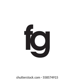 Initial letter FG black white logo