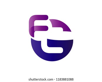 Initial Letter FG Design Logo Vector Graphic Branding Letter Element.