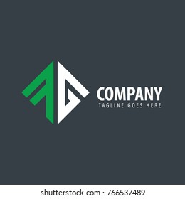 Initial Letter FG Design Logo