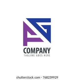 Initial Letter FG Design Logo
