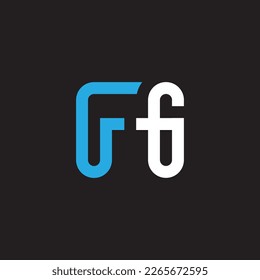 letra inicial vector de logotipo de stick de juegos FG