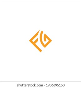 Initial letter fg or gf logo design template