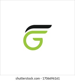 Initial letter fg or gf logo vector design template