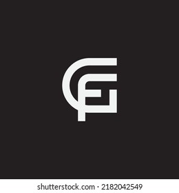 Letra inicial FG o plantilla de logotipo de monograma GF.