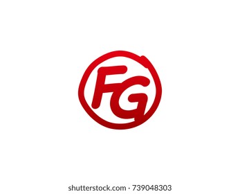 The initial letter FG handwritten logo