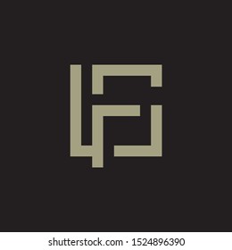 initial Letter FG With Linked Box Logo - vector