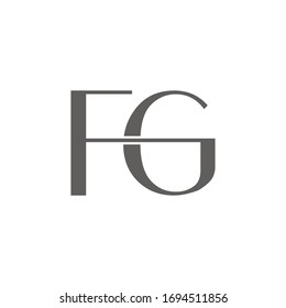 Initial Letter FG Logo Design Vector Template. Creative Linked Modern Calligraphy FG Logo Vector