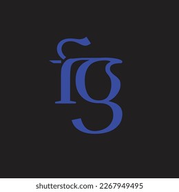 initial letter FG logo design