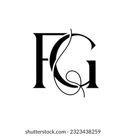 Initial letter FG logo design creative