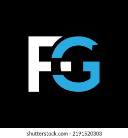 Initial Letter FG logo icon design template elements.