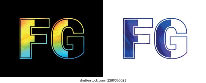 Letra inicial logotipo FG Plantilla de diseño vectorial de iconos. Logotipo de lujo premium para la identidad empresarial
