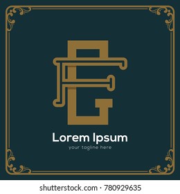 Initial letter FG logotype company name. Vector for company name.