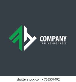 Initial Letter FH Design Logo