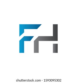 Initial Letter FH Logo Design Vector Template. Creative Alphabetical FH Letter Logo