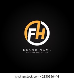 Initial Letter FH Logo - Minimal Alphabet Logo