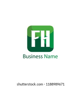Initial Letter FH Logo Template Design