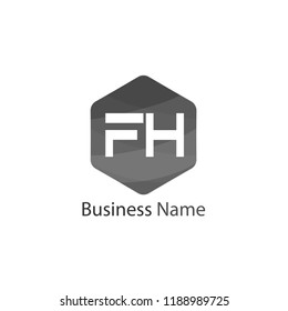 Initial Letter FH Logo Template Design