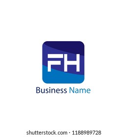 Initial Letter FH Logo Template Design