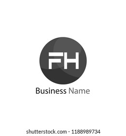 Initial Letter FH Logo Template Design