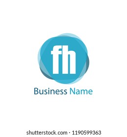 Initial Letter FH Logo Template Design