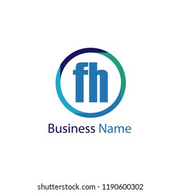 Initial Letter FH Logo Template Design