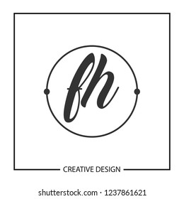 Initial Letter FH Logo Template Design