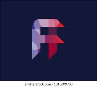 initial letter fi linked circle lowercase logo