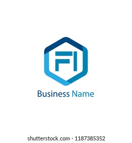 Initial Letter FI Logo Template Design