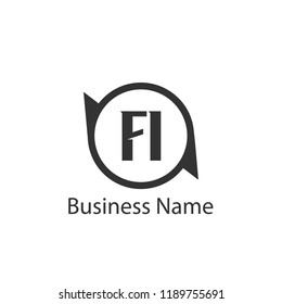 Initial Letter FI Logo Template Design
