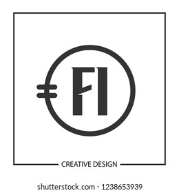 Initial Letter FI Logo Template Design