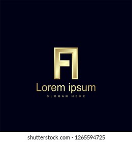 Initial Letter FI Logo Template Vector Design