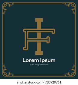 Initial letter FI logotype company name. Vector for company name.